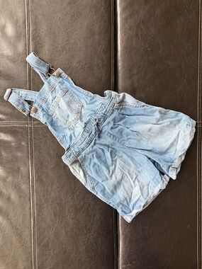 Cat & Jack - Girl’s Light Blue Denim Romper Overalls